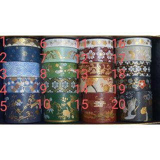GOLD FOIL ACCENT WASHI TAPES SET A