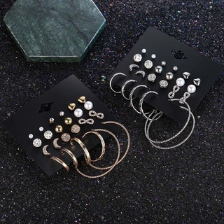 【COD & Ready Stock】Pearl Butterfly Earring Set Crystal Tassel Elegant Oversized Stud Earrings Women Jewelry Fashion (6)