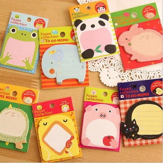 4pcs Creative Stationery Forest Animal Series Cute Paper Memo Pad / Sticker Post Sticky Notes Notepad School Office Supplies