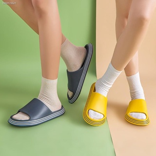 ◊SS Stripe parent-child family pack unisex soft-soled non-slip slippers