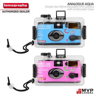 ♗LOMOGRAPHY Analogue Aqua Simple Use Reloadable Camera & Underwater Case MVP CAMERA