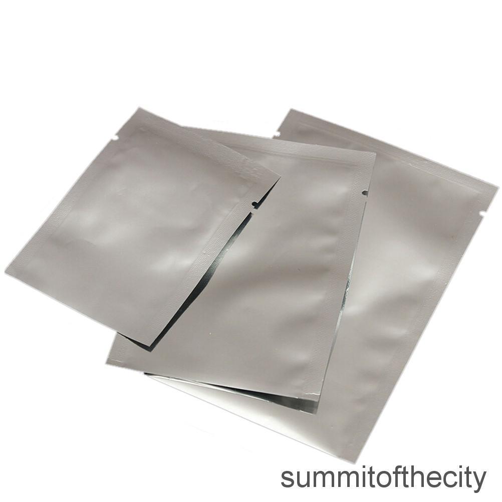 [YSUMM] 100pcs Silver Aluminum Foil Bag Vacuum Food Storage Package QW