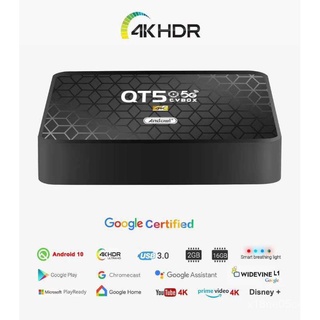 QT5 TV Box 2GB+16GB 4K HDR Android Ultra HD WIFI 5G Smart TV Boxes Iolj