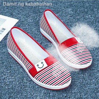 Spring and summer new old Beijing cloth shoes women s flat bottom breathable anti-skid leisure one pedal mother shoe woman single (3)