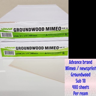 【Hot Stock】Advance Sub 18/63 gsm Groundwood Mimeo Paper / Newsprint paper Short, A4 and Long (2)