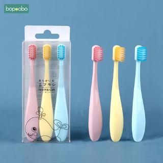 【Ready Stock】3 Toothbrushes for Children, 2 To 6 Years Old, Macaron, Soft Fur, Toddler Baby Toothbrush (1)