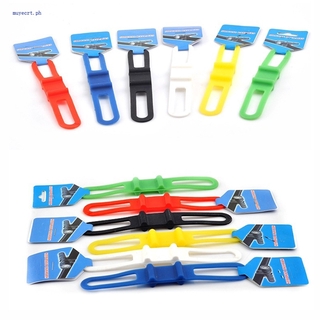 6PC Bicycle Silicone Strap Universal Strap Bicycle Mobile Phone Holder Light Strap