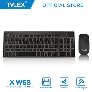 TYLEX X-W58 Home & Office Wireless Combo Noiseless 2.4Ghz Keyboard & Mouse