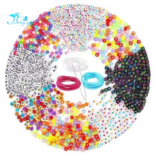 1300PCS Acrylic Valentines Bracelets DIY Kit Accessories Handmade Material Alphabet Letter Beads for Jewelry Making (Multicolor) (1)