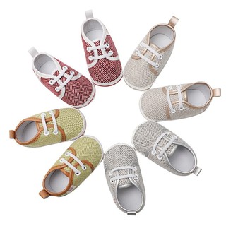 BabyL Newborn Baby Indoor Casual Crib Shoes Lace-Up Shoes