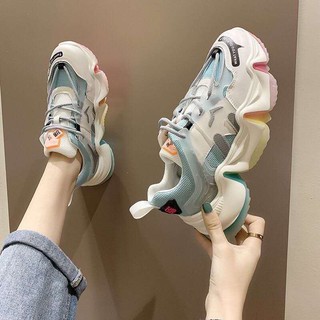 Korean fashion 2020's rainbow Jello rubber women shoes