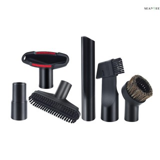 [seayee]Brush Accessories Kit Set Compatible with D-yson Inner Diameter 32mm to Inner Diameter 35mm European Version Vacuum Cleaner Replacement Attachment Gadget Accessories(Round brush+Flat Tip+Small Square Brush+ Rotating Small Tip+ Tip+ Joint)for House