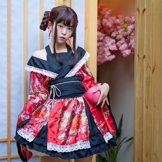 Japanese Women's Traditional Kimono Dress Cosplay