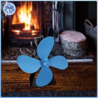 Stove Fan 4-Blade Upgrade Heat Powered Fan for Wood Burning Stove Log Burner Fireplace, Eco Friendly and Efficient Fan