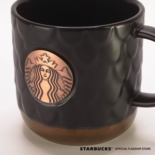 Starbucks 14oz Mug Scale Badge Black Gem Copper (4)