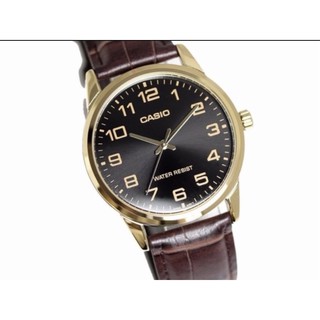 Casio MTP-V001GL-1B Men’s Analog Leather Watch MTPV001GL-1B Gold Tone MTPV001 (4)