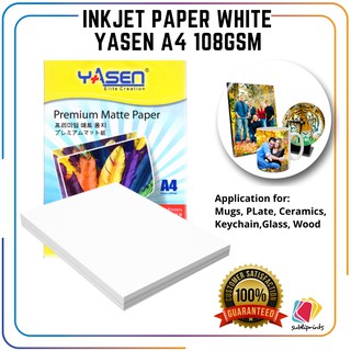 Sublimation Transfer Paper White 108gsm Yasen Inkjet Paper A4