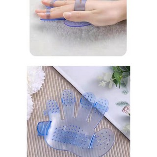 DOGPET ACCESSORIES☒✤Pet Hair comb Shower Massage Brush hand shaped Glove