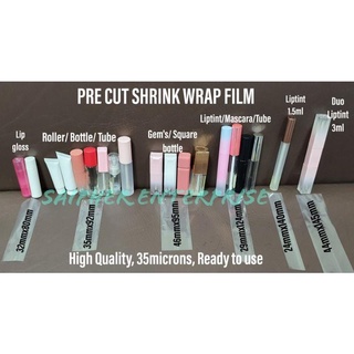 MINI SEALER☌℡100pcs/ 200pcs Pre Cut Shrink Wrap Film/Sealer for Roller, Liptint, Lip gloss, Tube or