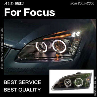 AKD Car Styling for Ford Focus Headlights 2005-2008 Focus LED Headlight Led Drl Angel Eye Hid Bi Xen