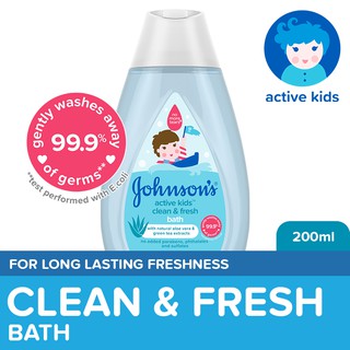 Johnson's Active Kids Clean & Fresh Bath 200ml