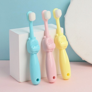 【Hot Sale/In Stock】 Children s cartoon soft toothbrush cute hippo soft hairy head baby infant care g
