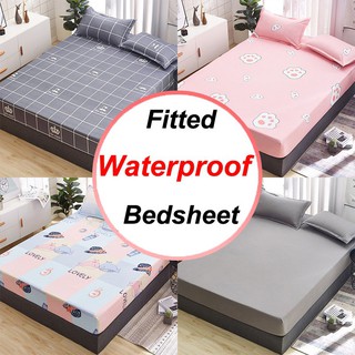 ☑๑☢Waterproof Bedsheet Fitted Cadar Queen Size/Super Single Size/ Kind Size Cadar Kalis Air Protect