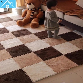 Baby Puzzle mat Child Carpet Home Assembled Home Shaggy Soft Splice Carpet (30*30CM) (1)