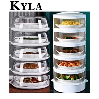 Kylaoong# 5 Layer Food Keeper Warm Keeper Food cover Transparent Stackable Dish Cover Insulation