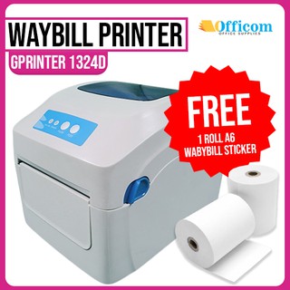 Waybill Printer Gprinter GP1324D A6 size Thermal Label Printer with FREE 1 Fold A6 Waybill Sticker