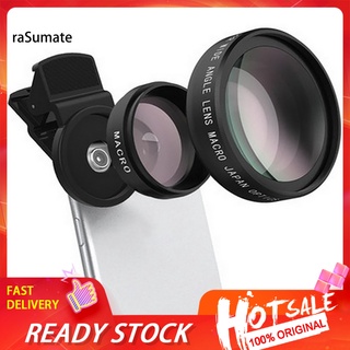 {Ready} 2 in 1 Universal 37mm 0.45X 49UV Wide Angle Macro Cell Phone Camera Lens Kit