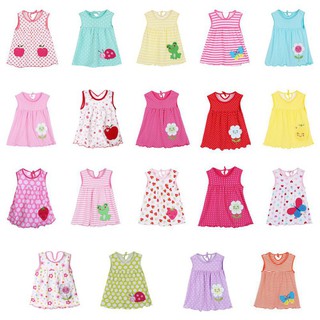 1-2Y Baby Girls Dress Sleeveless Printed A-Line Mini Dress