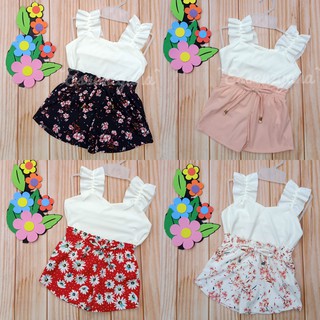 Soxal Top and shorts, Terno for little girl, Ootd for 2-3yrs old, up to 4yrs old petite
