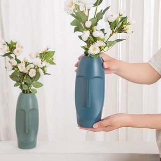 European Style Flower Vase Plastic Pot Imitation Ceramic Living Room Artificial Flower Hydroponic Plant Decoration Vase decorati promotion