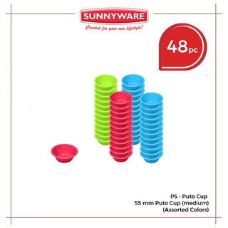 48 pcs Sunnyware P5 5.5cm Puto Cups Molder Mold Medium for Pichi-Pichi Kutsinta Rice Cake Plastic