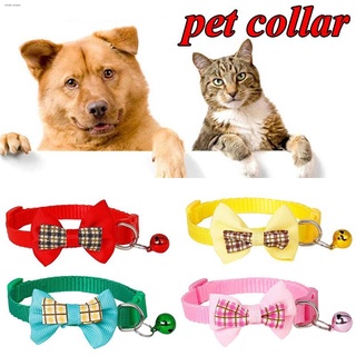 pet collarcat collar❂✠Bowknot Cat Collar with Bells Necklace Buckle Adjustable Small Dog Puppy Kitte