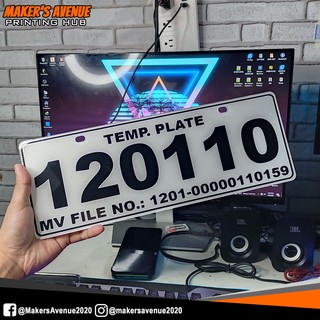 CAR ACRYLIC TEMPORARY CONDUCTION PLATE NUMBER