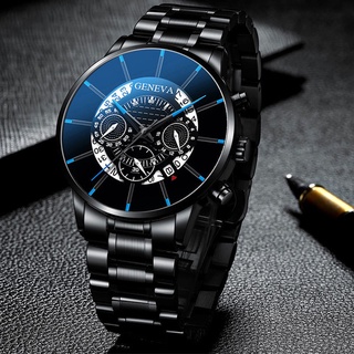 Stainless Steel Watch Men's Korean-Style Fashion Non-Mechanical Watch Men's Calendar Casual Business Quartz Watch