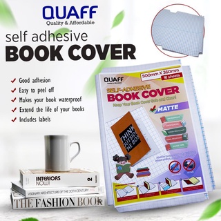 ☊☑️ On Hand! Quaff Book Cover | Self Adhesive 500mm x 360mm (Small/MediumlLarge/XL) 10 Sheets