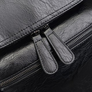 2019 Brand Designer Men Leather Backpack Men's School Backpa (5)