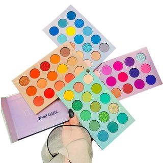 BEAUTY GLAZED 60 Colors Eyeshadow Palette 4 In1 Color Board Makeup Palette Set Highly Pigmented Glitter Metallic Matte Shimmer Natural Ultra Eye Shadow Powder