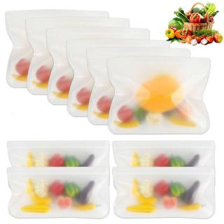 Kitchen Vacuum Silicone Fridge Food Sealed Containers Set Reusable Fruit Fresh Cups Zipper Wraps Frozen Storage Bag