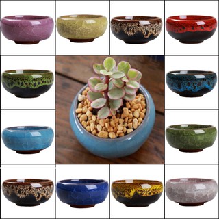 COD Mini Ice-Crack Glaze Flower Ceramic Succulent Plant Pot