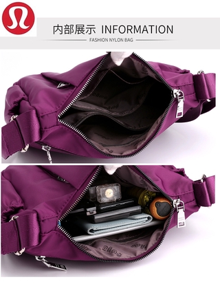 Lululemon Waterproof Shoulder Bag Fashion All-match Diagonal Backpack Satchel (2)