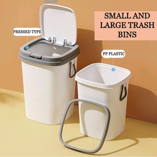 New Durable Simple Kitchen and Office Pressed Type Trash Bin With Handle (1)