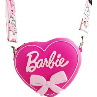 NEW Fashion Soft Cartoon Silicon Barbie Sling Bag Coin Purse Bag With Long Strap