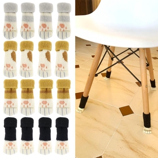 4 Pcs/Set 11X4 Fiber Chair Leg Sock Cute Cat Floor Furniture Protector Chair Socks