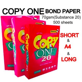 COPY ONE BOND PAPER SUBSTANCE 20 &, 70GSM