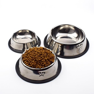 ✈✵❖Dog Food Bowl Dog Bowl Dog Drinking Water Bowl Non-slip Stainless Steel Cat Food Bowl Durable Bow (2)
