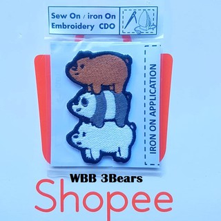 We bare bears iron on patch (1)
